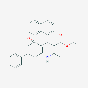 Ethyl 2-methyl-4-(1-naphthyl)-5-oxo-7-phenyl-1,4,5,6,7,8-hexahydro-3-quinolinecarboxylate