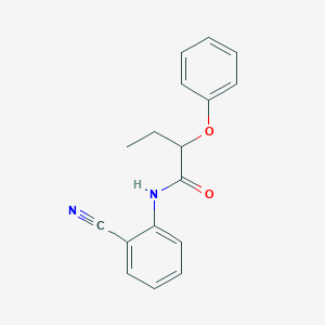 molecular formula C17H16N2O2 B4086998 N-(2-cyanophenyl)-2-phenoxybutanamide 