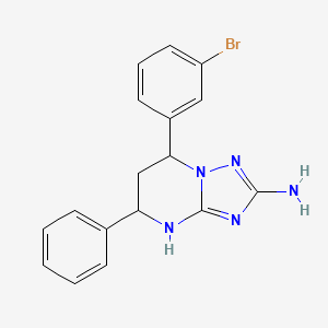 7-(3-bromophenyl)-5-phenyl-4,5,6,7-tetrahydro[1,2,4]triazolo[1,5-a]pyrimidin-2-amine