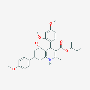 Sec-butyl 4-(2,4-dimethoxyphenyl)-7-(4-methoxyphenyl)-2-methyl-5-oxo-1,4,5,6,7,8-hexahydro-3-quinolinecarboxylate