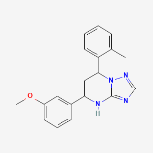 molecular formula C19H20N4O B4087061 5-(3-methoxyphenyl)-7-(2-methylphenyl)-4,5,6,7-tetrahydro[1,2,4]triazolo[1,5-a]pyrimidine 