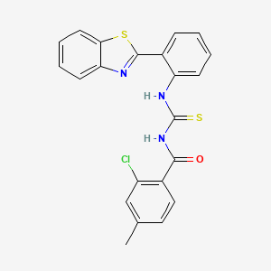 N-{[2-(1,3-benzothiazol-2-yl)phenyl]carbamothioyl}-2-chloro-4-methylbenzamide