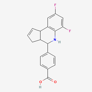 molecular formula C19H15F2NO2 B4087104 4-(6,8-difluoro-3a,4,5,9b-tetrahydro-3H-cyclopenta[c]quinolin-4-yl)benzoic acid 