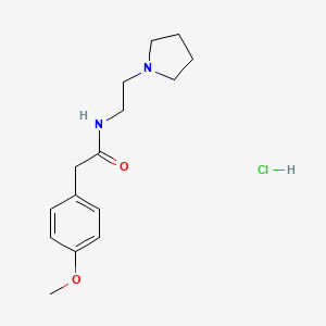 molecular formula C15H23ClN2O2 B4087105 2-(4-methoxyphenyl)-N-[2-(1-pyrrolidinyl)ethyl]acetamide hydrochloride 