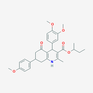 Sec-butyl 4-(3,4-dimethoxyphenyl)-7-(4-methoxyphenyl)-2-methyl-5-oxo-1,4,5,6,7,8-hexahydro-3-quinolinecarboxylate