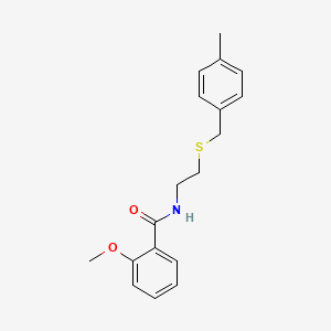 molecular formula C18H21NO2S B4087117 2-methoxy-N-{2-[(4-methylbenzyl)thio]ethyl}benzamide 