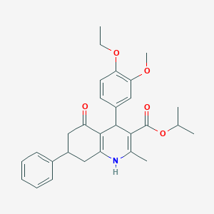 Isopropyl 4-(4-ethoxy-3-methoxyphenyl)-2-methyl-5-oxo-7-phenyl-1,4,5,6,7,8-hexahydro-3-quinolinecarboxylate