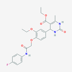 ethyl 4-[3-ethoxy-4-[2-(4-fluoroanilino)-2-oxoethoxy]phenyl]-6-methyl-2-oxo-3,4-dihydro-1H-pyrimidine-5-carboxylate