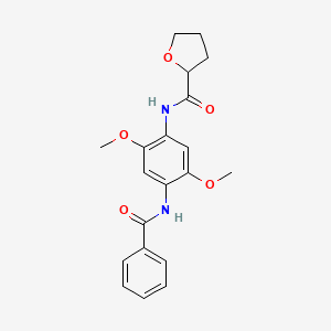 molecular formula C20H22N2O5 B4087156 N-[4-(benzoylamino)-2,5-dimethoxyphenyl]tetrahydro-2-furancarboxamide 