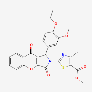 molecular formula C26H22N2O7S B4087181 methyl 2-[1-(4-ethoxy-3-methoxyphenyl)-3,9-dioxo-3,9-dihydrochromeno[2,3-c]pyrrol-2(1H)-yl]-4-methyl-1,3-thiazole-5-carboxylate 