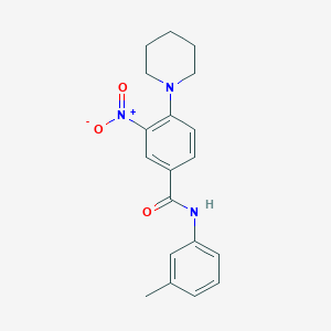 N-(3-methylphenyl)-3-nitro-4-(1-piperidinyl)benzamide