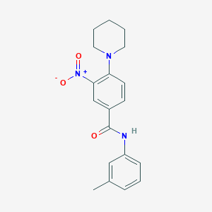 molecular formula C19H21N3O3 B4087198 N-(3-methylphenyl)-3-nitro-4-(1-piperidinyl)benzamide 