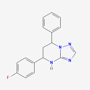 molecular formula C17H15FN4 B4087199 5-(4-fluorophenyl)-7-phenyl-4,5,6,7-tetrahydro[1,2,4]triazolo[1,5-a]pyrimidine 