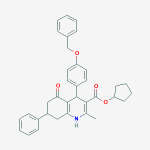 Cyclopentyl 4-[4-(benzyloxy)phenyl]-2-methyl-5-oxo-7-phenyl-1,4,5,6,7,8-hexahydro-3-quinolinecarboxylate