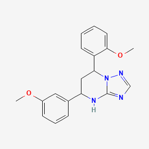 molecular formula C19H20N4O2 B4087206 7-(2-methoxyphenyl)-5-(3-methoxyphenyl)-4,5,6,7-tetrahydro[1,2,4]triazolo[1,5-a]pyrimidine 