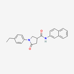 1-(4-ethylphenyl)-N-2-naphthyl-5-oxo-3-pyrrolidinecarboxamide