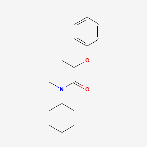 molecular formula C18H27NO2 B4087243 N-cyclohexyl-N-ethyl-2-phenoxybutanamide 