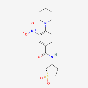N-(1,1-dioxidotetrahydro-3-thienyl)-3-nitro-4-(1-piperidinyl)benzamide