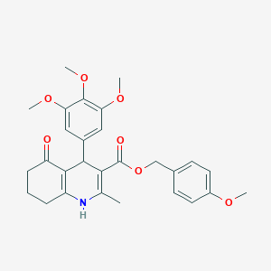 4-Methoxybenzyl 2-methyl-5-oxo-4-(3,4,5-trimethoxyphenyl)-1,4,5,6,7,8-hexahydro-3-quinolinecarboxylate