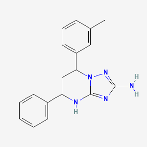 molecular formula C18H19N5 B4087289 7-(3-methylphenyl)-5-phenyl-4,5,6,7-tetrahydro[1,2,4]triazolo[1,5-a]pyrimidin-2-amine 