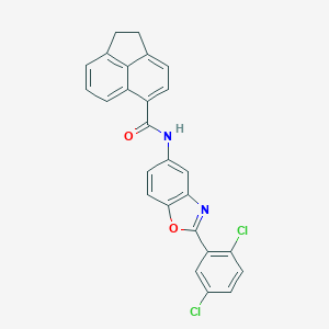 molecular formula C26H16Cl2N2O2 B408729 N-[2-(2,5-dichlorophenyl)-1,3-benzoxazol-5-yl]-1,2-dihydro-5-acenaphthylenecarboxamide 