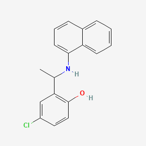 molecular formula C18H16ClNO B4087300 4-chloro-2-[1-(1-naphthylamino)ethyl]phenol 