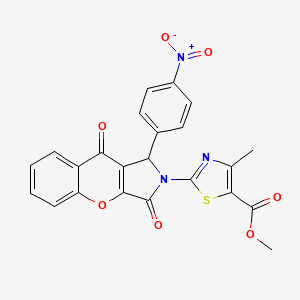 molecular formula C23H15N3O7S B4087324 methyl 4-methyl-2-[1-(4-nitrophenyl)-3,9-dioxo-3,9-dihydrochromeno[2,3-c]pyrrol-2(1H)-yl]-1,3-thiazole-5-carboxylate 