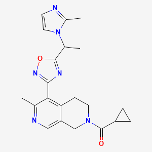 2-(cyclopropylcarbonyl)-6-methyl-5-{5-[1-(2-methyl-1H-imidazol-1-yl)ethyl]-1,2,4-oxadiazol-3-yl}-1,2,3,4-tetrahydro-2,7-naphthyridine
