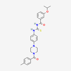 molecular formula C29H32N4O3S B4087333 3-isopropoxy-N-[({4-[4-(4-methylbenzoyl)-1-piperazinyl]phenyl}amino)carbonothioyl]benzamide 