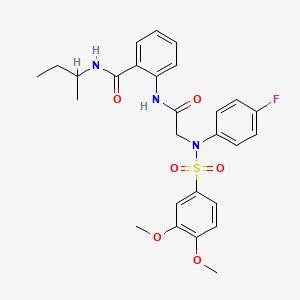 N-(sec-butyl)-2-{[N-[(3,4-dimethoxyphenyl)sulfonyl]-N-(4-fluorophenyl)glycyl]amino}benzamide