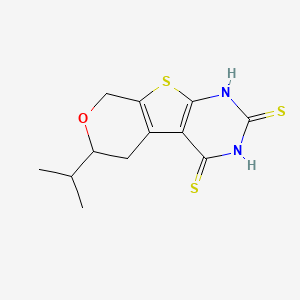 molecular formula C12H14N2OS3 B4087358 6-isopropyl-5,8-dihydro-6H-pyrano[4',3':4,5]thieno[2,3-d]pyrimidine-2,4-dithiol 