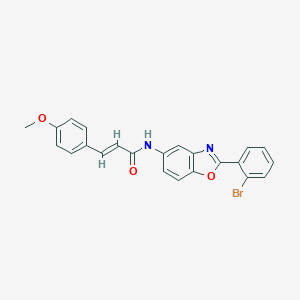 molecular formula C23H17BrN2O3 B408738 (2E)-N-[2-(2-bromophenyl)-1,3-benzoxazol-5-yl]-3-(4-methoxyphenyl)prop-2-enamide 