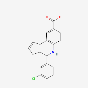 methyl 4-(3-chlorophenyl)-3a,4,5,9b-tetrahydro-3H-cyclopenta[c]quinoline-8-carboxylate