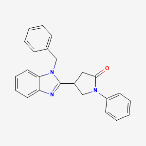 molecular formula C24H21N3O B4087426 4-(1-benzyl-1H-benzimidazol-2-yl)-1-phenyl-2-pyrrolidinone 