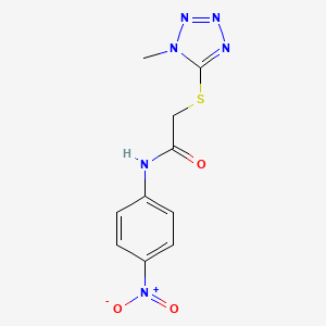 2-[(1-methyl-1H-tetrazol-5-yl)thio]-N-(4-nitrophenyl)acetamide