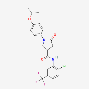 molecular formula C21H20ClF3N2O3 B4087432 N-[2-chloro-5-(trifluoromethyl)phenyl]-1-(4-isopropoxyphenyl)-5-oxo-3-pyrrolidinecarboxamide 