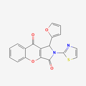 molecular formula C18H10N2O4S B4087438 1-(2-furyl)-2-(1,3-thiazol-2-yl)-1,2-dihydrochromeno[2,3-c]pyrrole-3,9-dione 