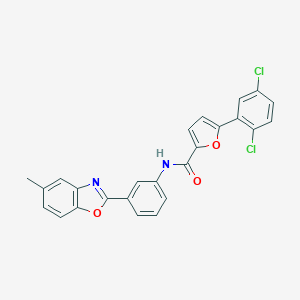 molecular formula C25H16Cl2N2O3 B408744 5-(2,5-dichlorophenyl)-N-[3-(5-methyl-1,3-benzoxazol-2-yl)phenyl]-2-furamide 