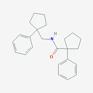 molecular formula C24H29NO B408747 1-phenyl-N-[(1-phenylcyclopentyl)methyl]cyclopentanecarboxamide 