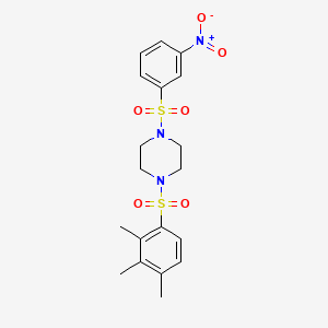 1-[(3-nitrophenyl)sulfonyl]-4-[(2,3,4-trimethylphenyl)sulfonyl]piperazine