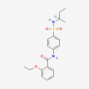 molecular formula C19H24N2O4S B4087510 N-{4-[(sec-butylamino)sulfonyl]phenyl}-2-ethoxybenzamide 
