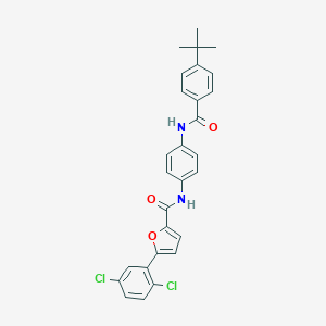 molecular formula C28H24Cl2N2O3 B408752 N-{4-[(4-tert-butylbenzoyl)amino]phenyl}-5-(2,5-dichlorophenyl)-2-furamide 