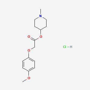 molecular formula C15H22ClNO4 B4087564 1-methyl-4-piperidinyl (4-methoxyphenoxy)acetate hydrochloride 