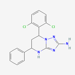 7-(2,6-dichlorophenyl)-5-phenyl-4,5,6,7-tetrahydro[1,2,4]triazolo[1,5-a]pyrimidin-2-amine