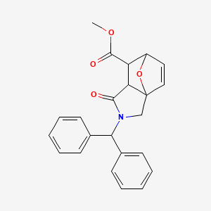 molecular formula C23H21NO4 B4087606 methyl 3-(diphenylmethyl)-4-oxo-10-oxa-3-azatricyclo[5.2.1.0~1,5~]dec-8-ene-6-carboxylate 