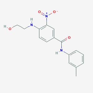 molecular formula C16H17N3O4 B4087610 4-[(2-hydroxyethyl)amino]-N-(3-methylphenyl)-3-nitrobenzamide 
