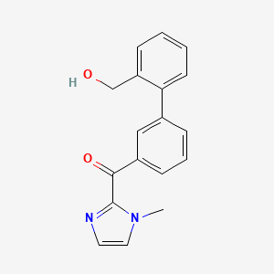 molecular formula C18H16N2O2 B4087615 [2'-(hydroxymethyl)biphenyl-3-yl](1-methyl-1H-imidazol-2-yl)methanone 