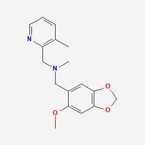1-(6-methoxy-1,3-benzodioxol-5-yl)-N-methyl-N-[(3-methylpyridin-2-yl)methyl]methanamine