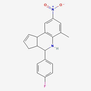 4-(4-fluorophenyl)-6-methyl-8-nitro-3a,4,5,9b-tetrahydro-3H-cyclopenta[c]quinoline