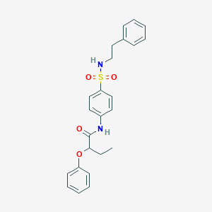 molecular formula C24H26N2O4S B4087686 2-phenoxy-N-(4-{[(2-phenylethyl)amino]sulfonyl}phenyl)butanamide 